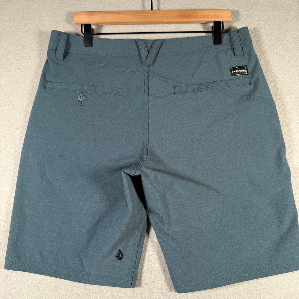Volcom Mens Frickin Modern Stretch Shorts Slate Blue Grey‎ Size 33 A3232201 - Picture 2 of 13
